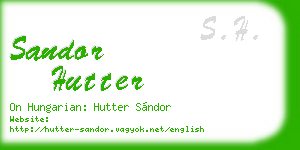 sandor hutter business card